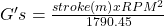 G's =  \frac{stroke (m) x RPM^{2}} {1790.45}