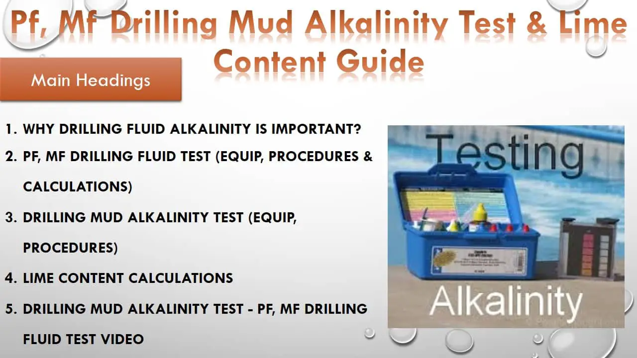 pf mf drilling fluid mud alkalinity test