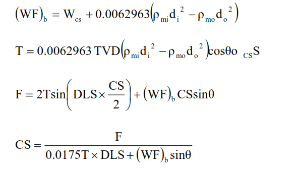 equations for casing centralizers spacing