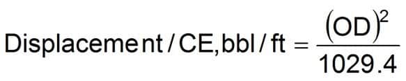 mud engineer calculations For displacement