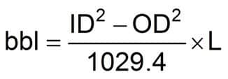 Annular Volume equation