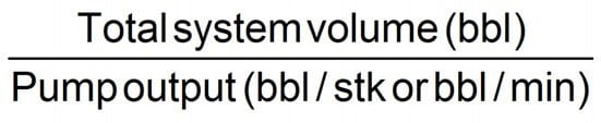 drilling fluids calculations For Total Circulating Displacement (Strokes or Time)