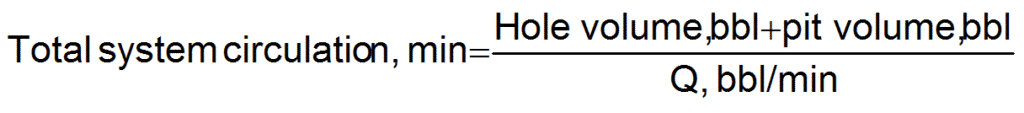 total system circulation time