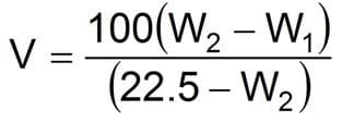 Volume Increase Using (CaCO3) 