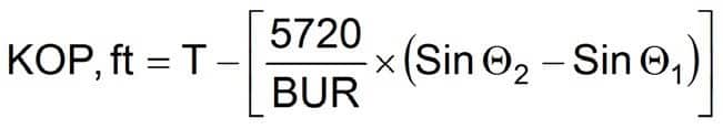 drilling fluids calculations For Kick-off point determination