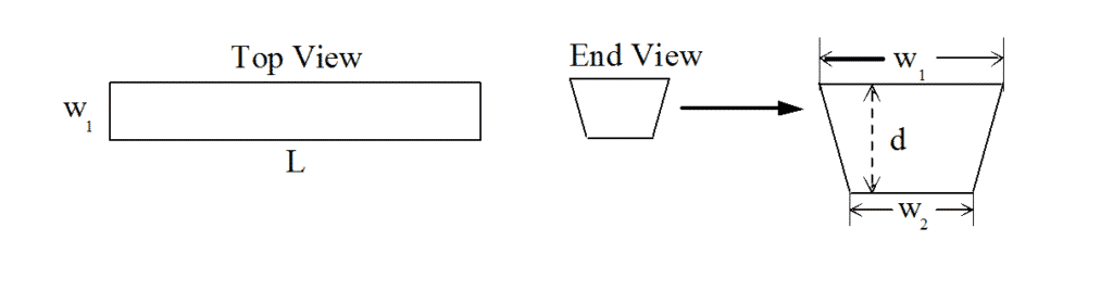 sloping side tanks volume 