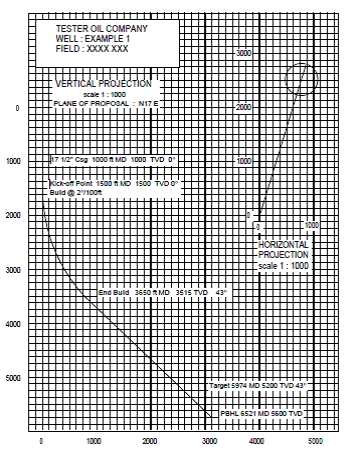 well plan maps directional drilling vertical projection horizontal