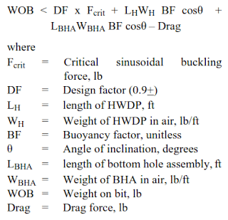  Drill String Design equations for horizontal well  high inclination