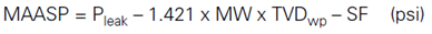 Calculate the MAASP without breaking down the weak point formation.