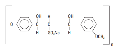 Chemical structure of modified lignosulfonate.