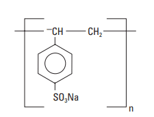 Chemical structure of polystyrene sulfonate (PSS).