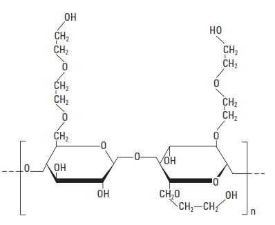 Idealized molecular structure of HEC.