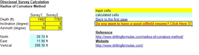 Directional Drilling Calculation