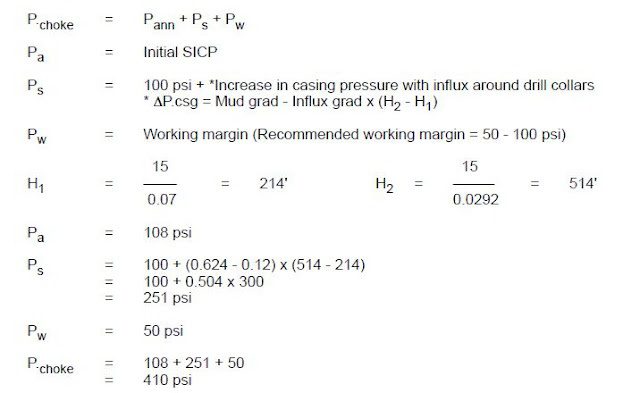 pressure equations for stripping