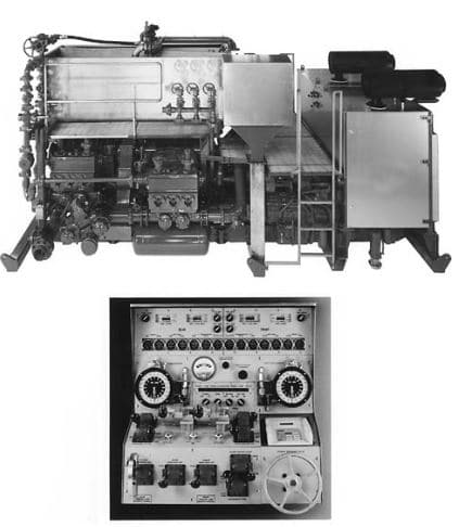 Fig. 11-28. Typical cementing skid and control console.