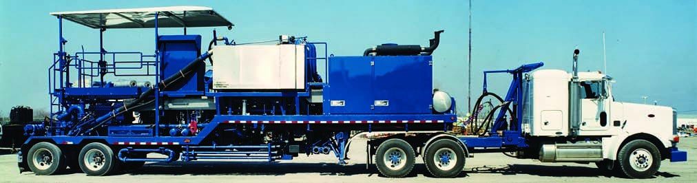 Fig. 11-30. Semitrailer-mounted cementing unit.