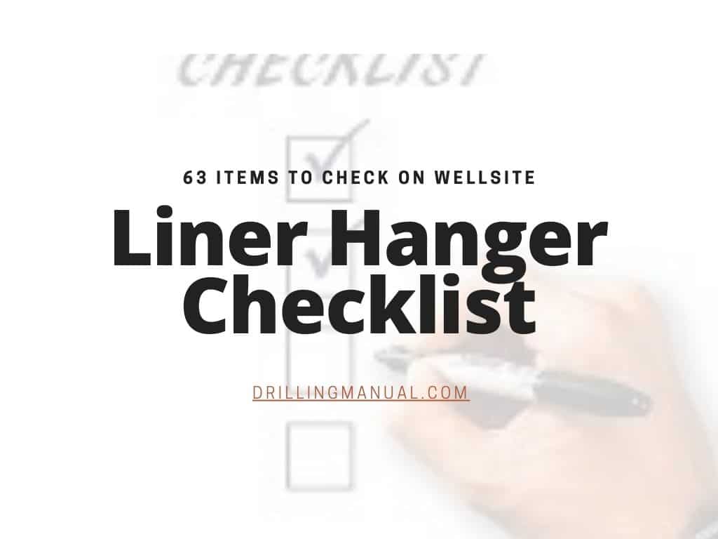 liner hanger checklist