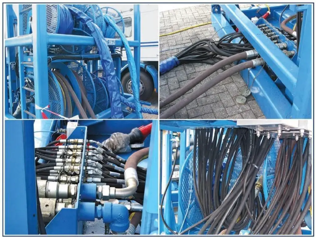 Hydraulic Supply hoses from Power Pack in coiled tubing