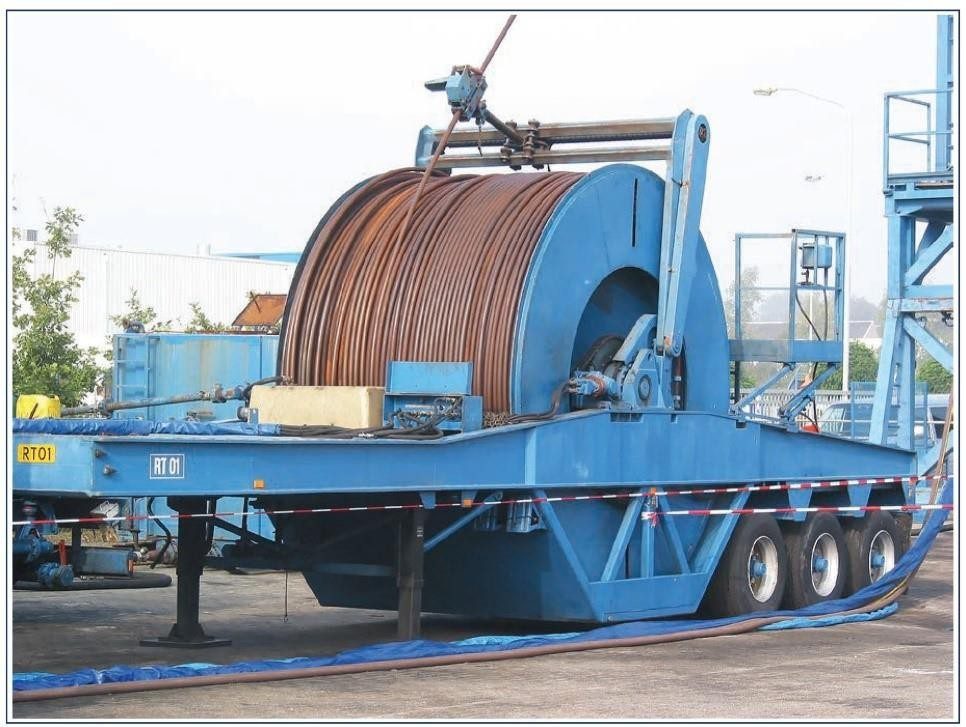Coiled Tubing Reel, Trailer Mounted