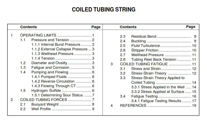 The Coiled Tubing String

