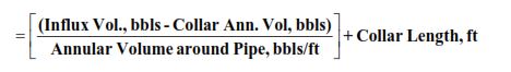 If INFLUX is GREATER THAN volume around collars 