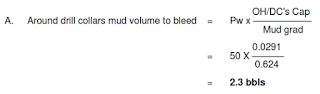Volume to bleed equation 1