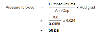 volumetric method - lubrication -Bleed off pressure