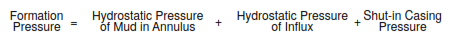 Formation Pressure formula