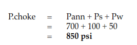 Pressure choke calculations