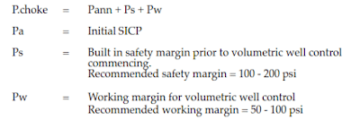 Volumetric pressure chock method