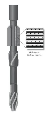 Pilot mill with insert carbide.