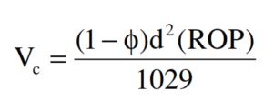 volume of solids while drilling equation