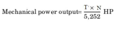 motor mechanical power output