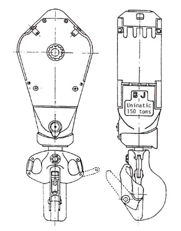 Hook/block combination with automatic hook