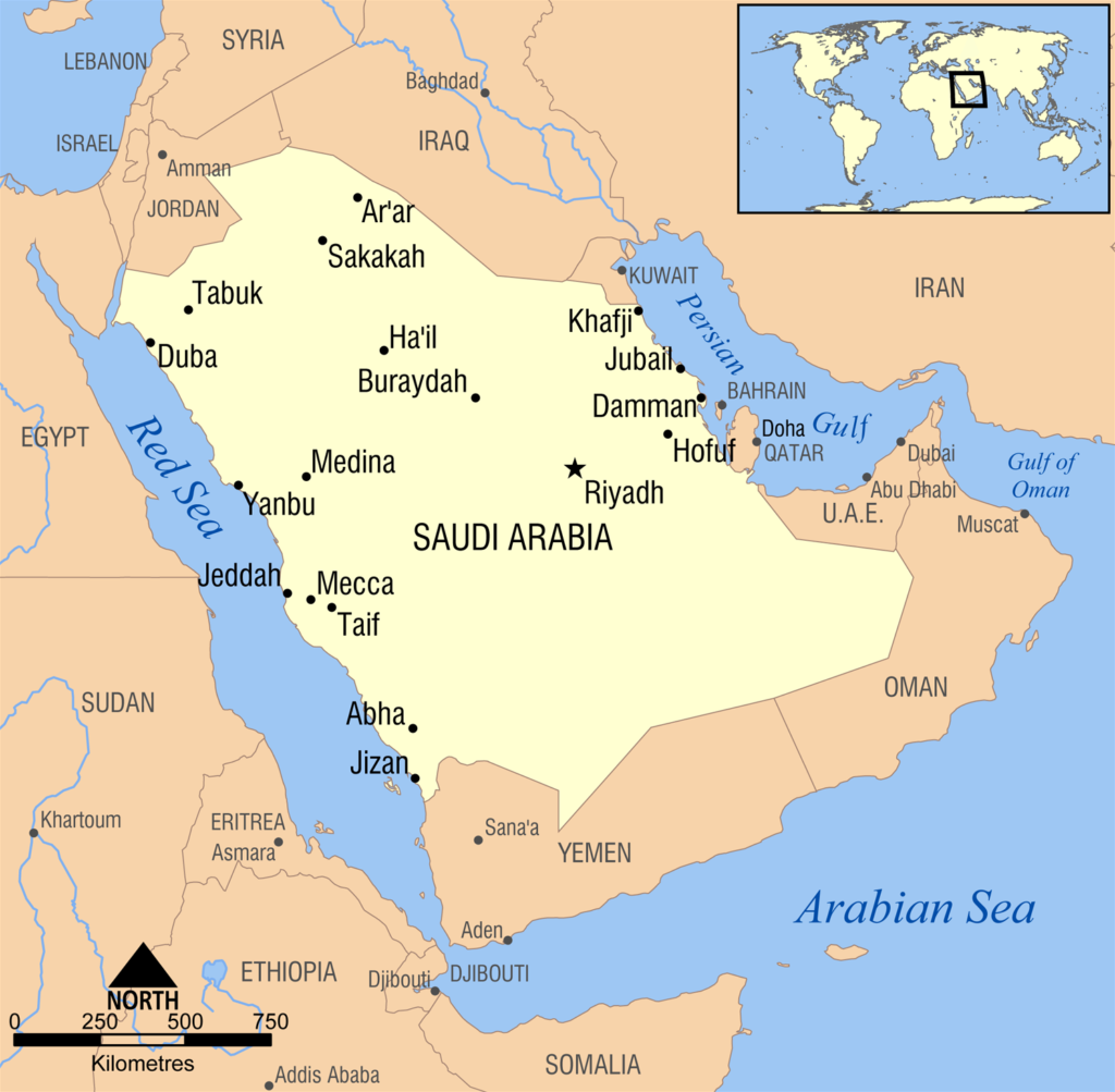 Map of Saudi