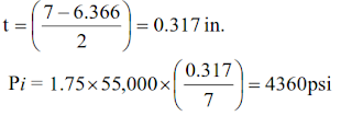 casing burst pressure calculations