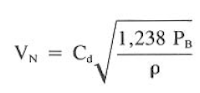 nozzle velocity, VN2 pressure drop through bit nozzles
