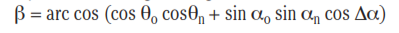 overall angle change equation calculation