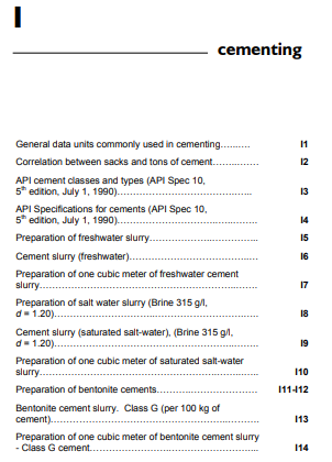 Cementing Standards