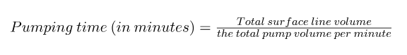 Pumping Time to Fill Surface Lines 
