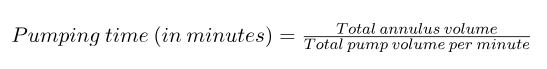 Pumping Time To Fill The Annulus in kill sheet