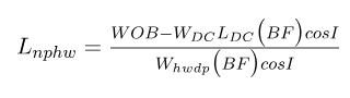 Formula for HWDP in Vertical Well