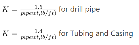 K constant Formula