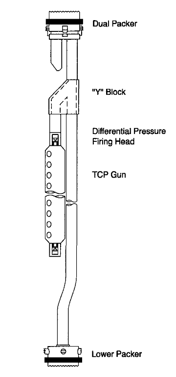 The use of a "Y" block in a dual completion