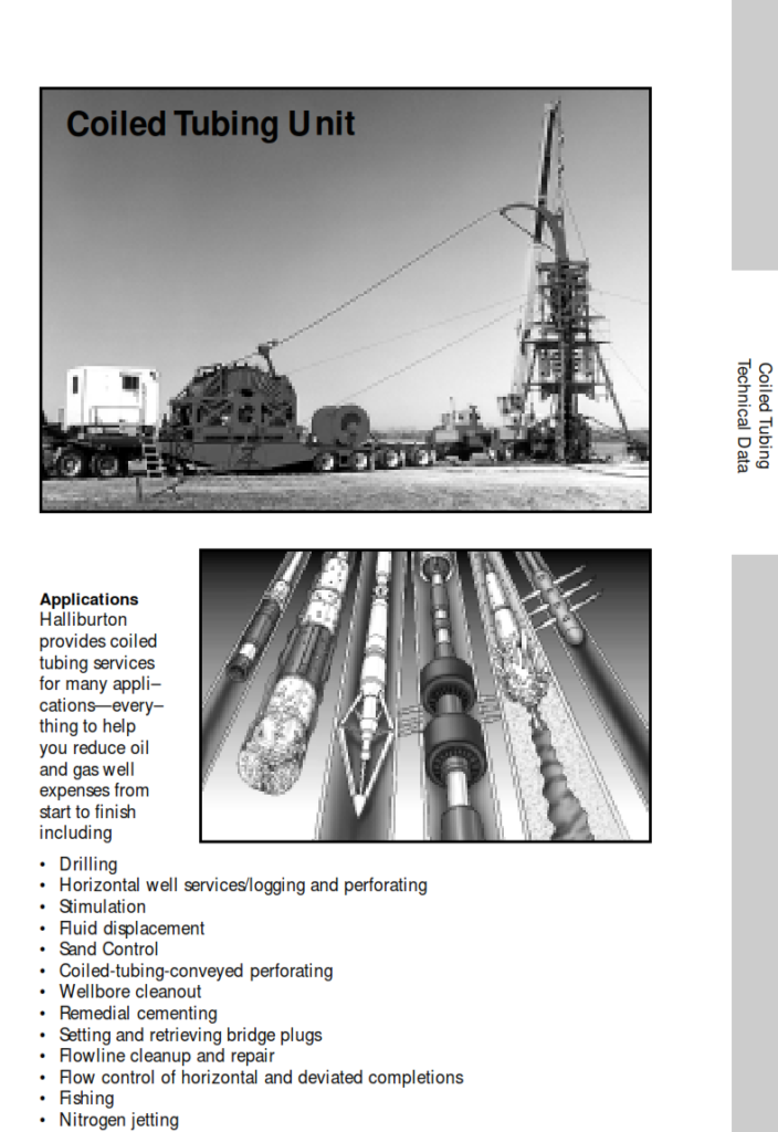 Coiled Tubing Data in Halliburton Red Book