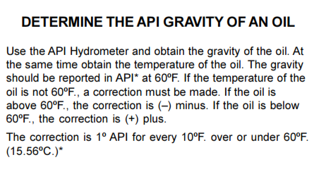 oil API gravity