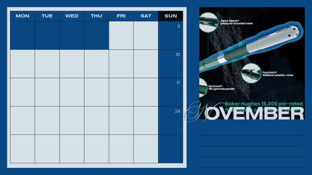 November in baker hughes calendar