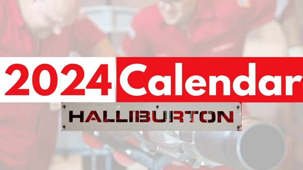 Oilfield Calendar halliburton