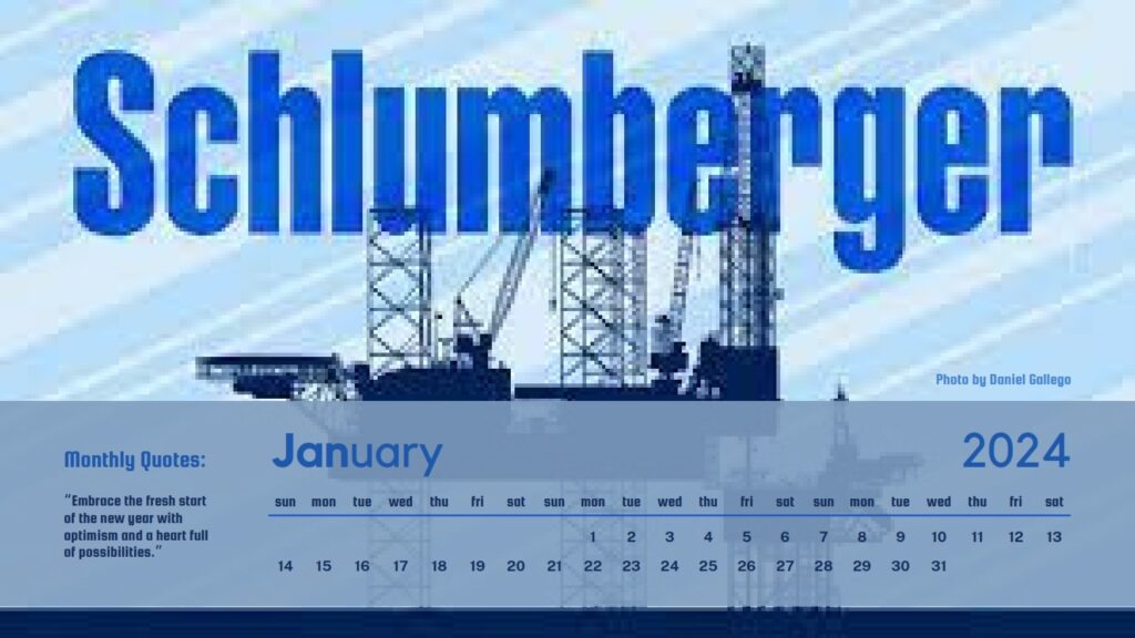 Oilfield Calendar Schlumberger 