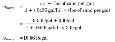 Slurry Weight formula